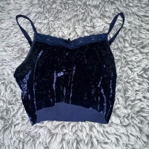 blue velvet tank top